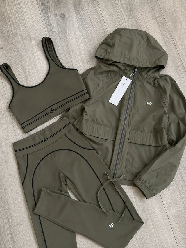 Olive Green Athletic Matching Set