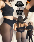 NEW COMPRESSION BAND & ONE SEAM OPTION! THE ORIGINAL MAGIC FLEECE LINED LEGGINGS - XXS TO 3XL - 4 SHADES - CLOSED FOOT - Fleece Tights Available in Plus Size and Light to Brown Fur